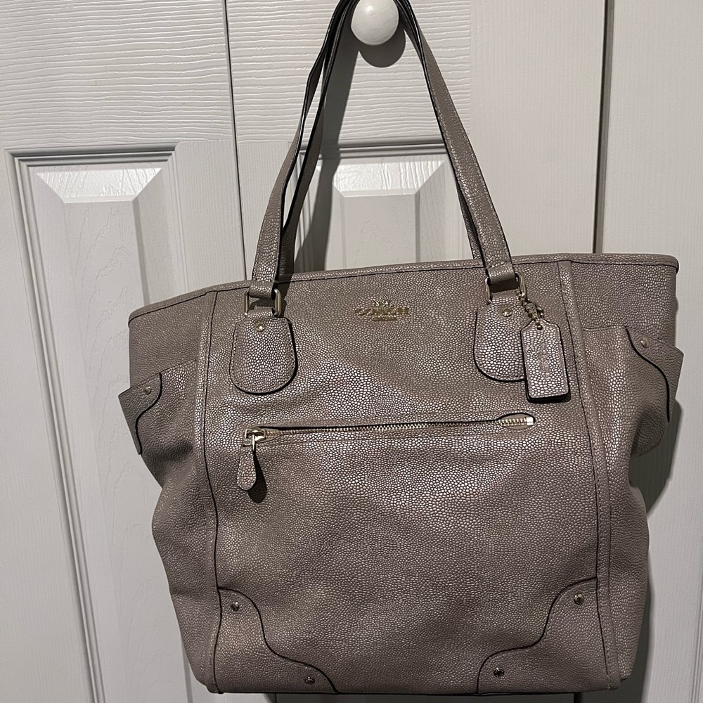 Metallic coach large bag